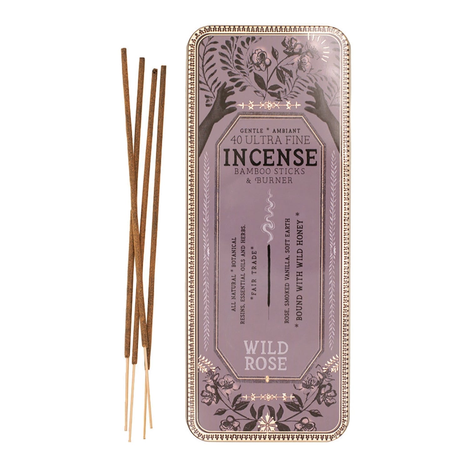 Wild Rose - Stick Incense - Rose, Smoked Vanilla and Soft Earth