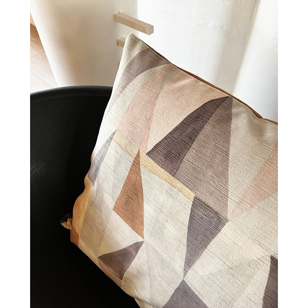 20x20 Square -  Velvet Pillow Cover - Watercolour Triangles