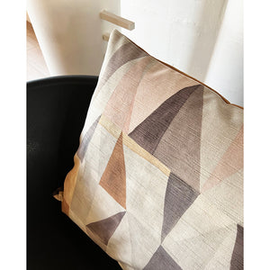 20x20 Square -  Velvet Pillow Cover - Watercolour Triangles