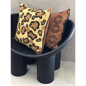 20x20 Square - African Mudcloth Pillow Cover - Animal Print