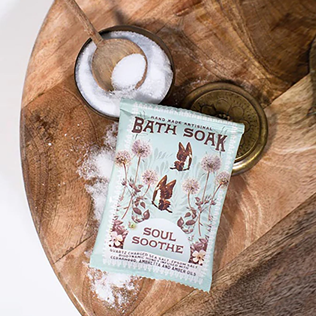 Soul Soothe Bath Soak - honey, cedarwood, ambretta and amber oil