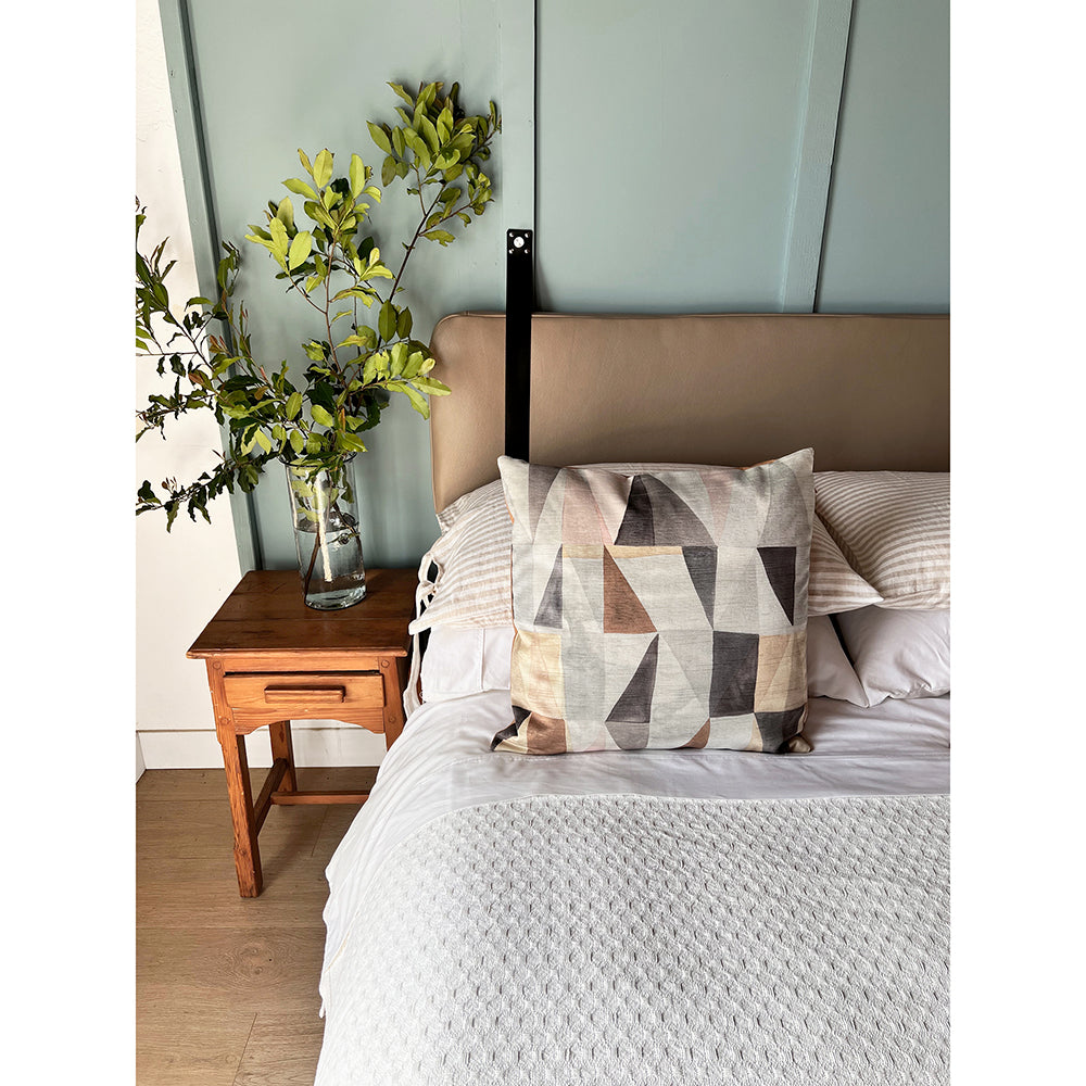 20x20 Square -  Velvet Pillow Cover - Watercolour Triangles