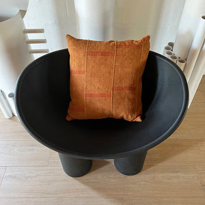 20x20 Square -  African Mudcloth Pillow Cover - Rust & Red