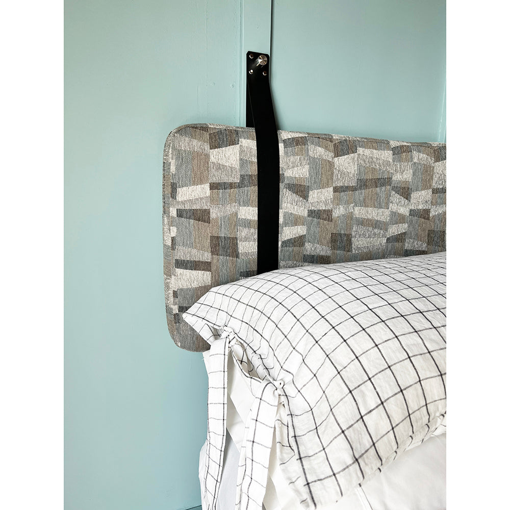 Shattered Stripes Blue Headboard COVER ONLY - replacement cover