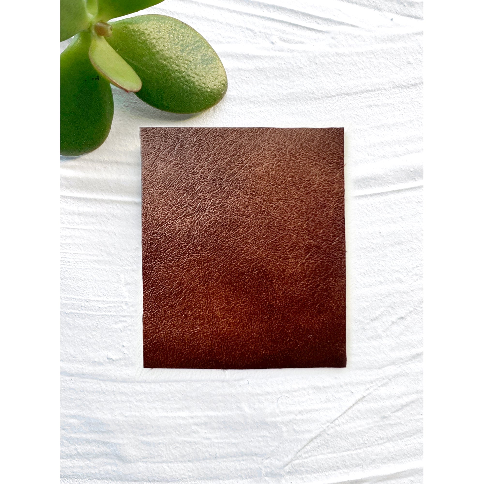Cognac Distressed Leather Swatch