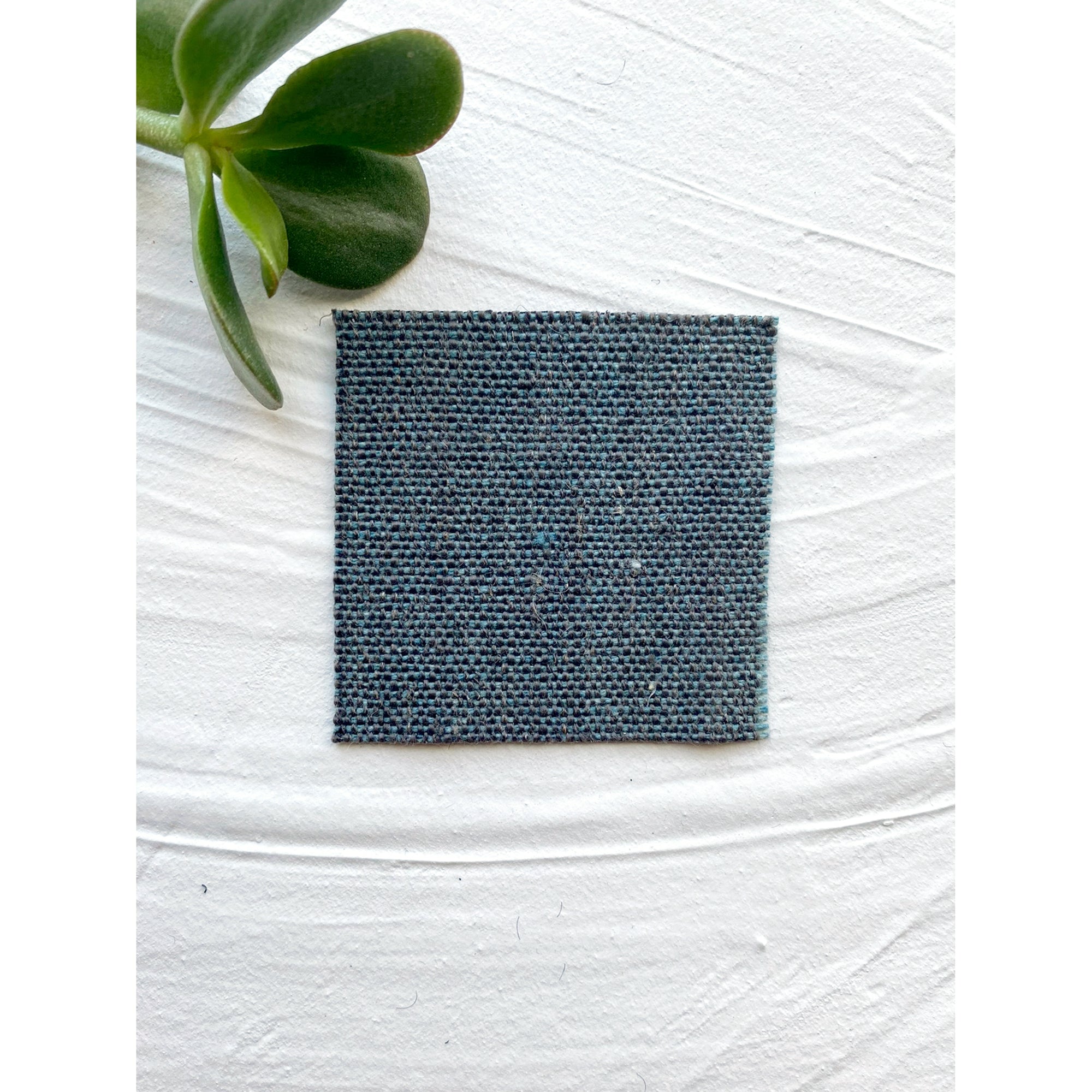 Dark Blue Gray Denim - Wall Hung Headboard Cushion with Leather Straps