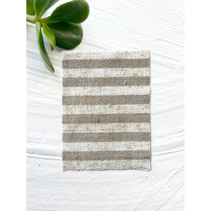 Beige and Natural, Striped Linen Swatch