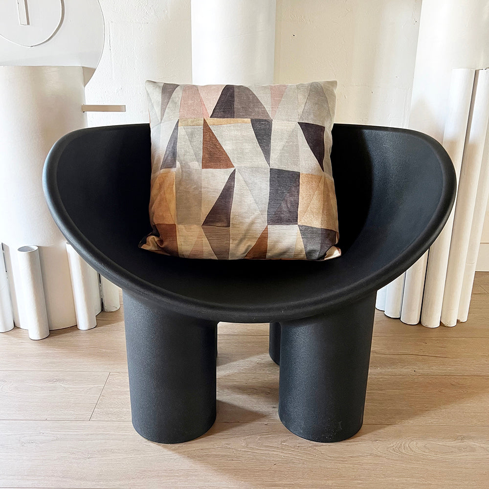 20x20 Square -  Velvet Pillow Cover - Watercolour Triangles