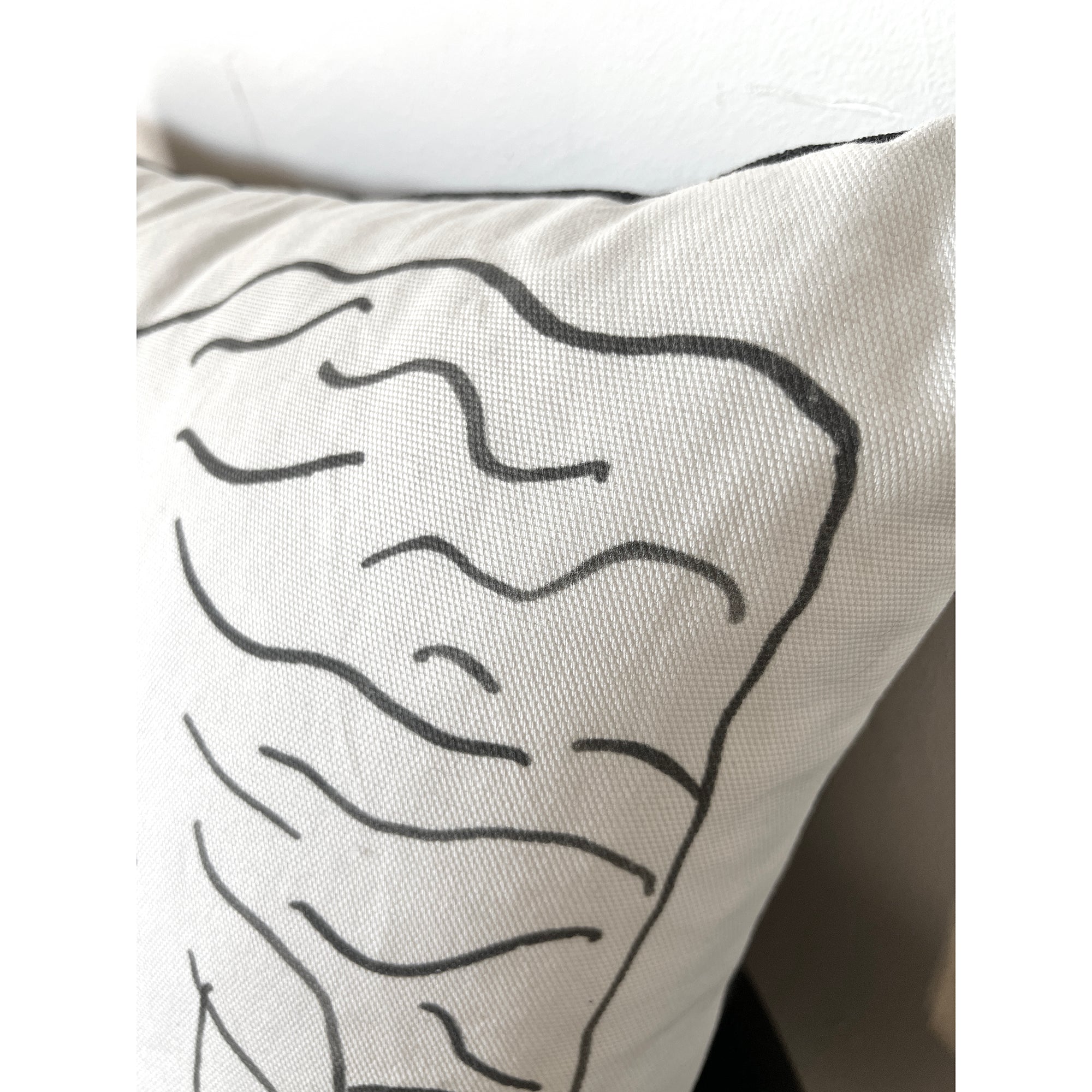 26x26 inch Square - Euro Pillow Cover - Two Face in White