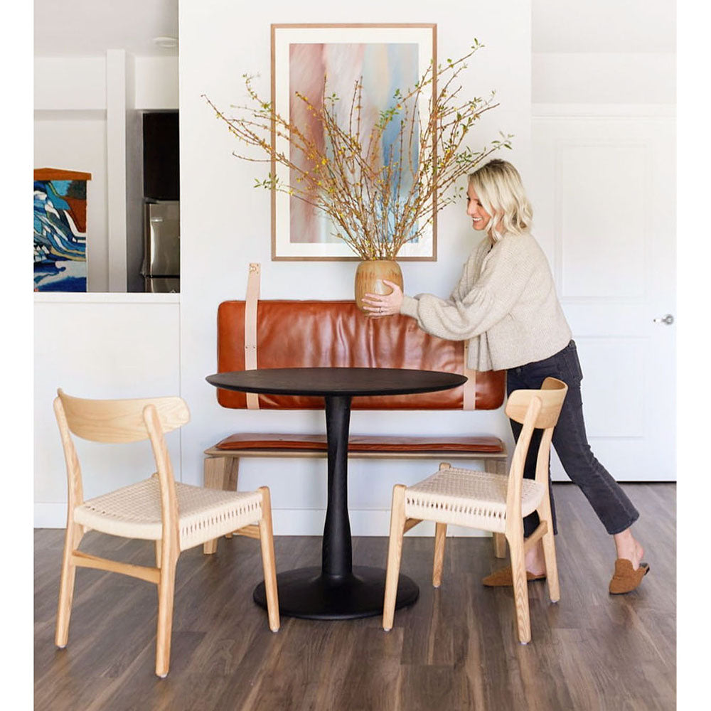 Bourbon Vintage Leather Headboard or Backrest Cushion with Straps