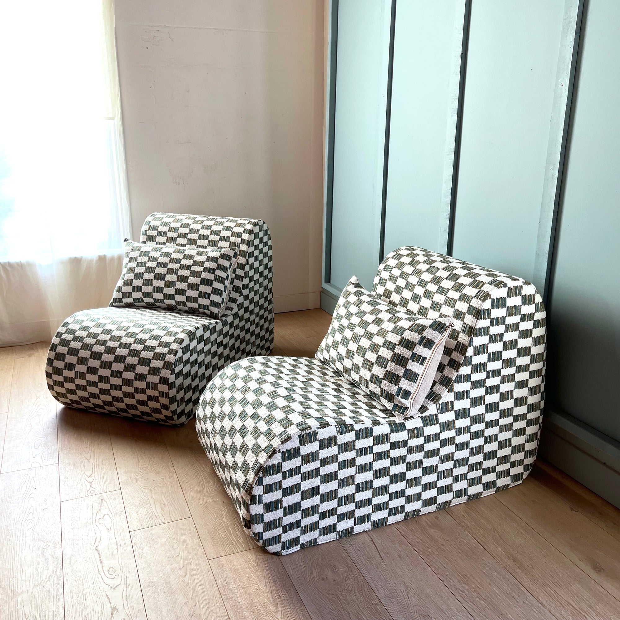 Set of Two - The Curve Chair - Newly Upholstered