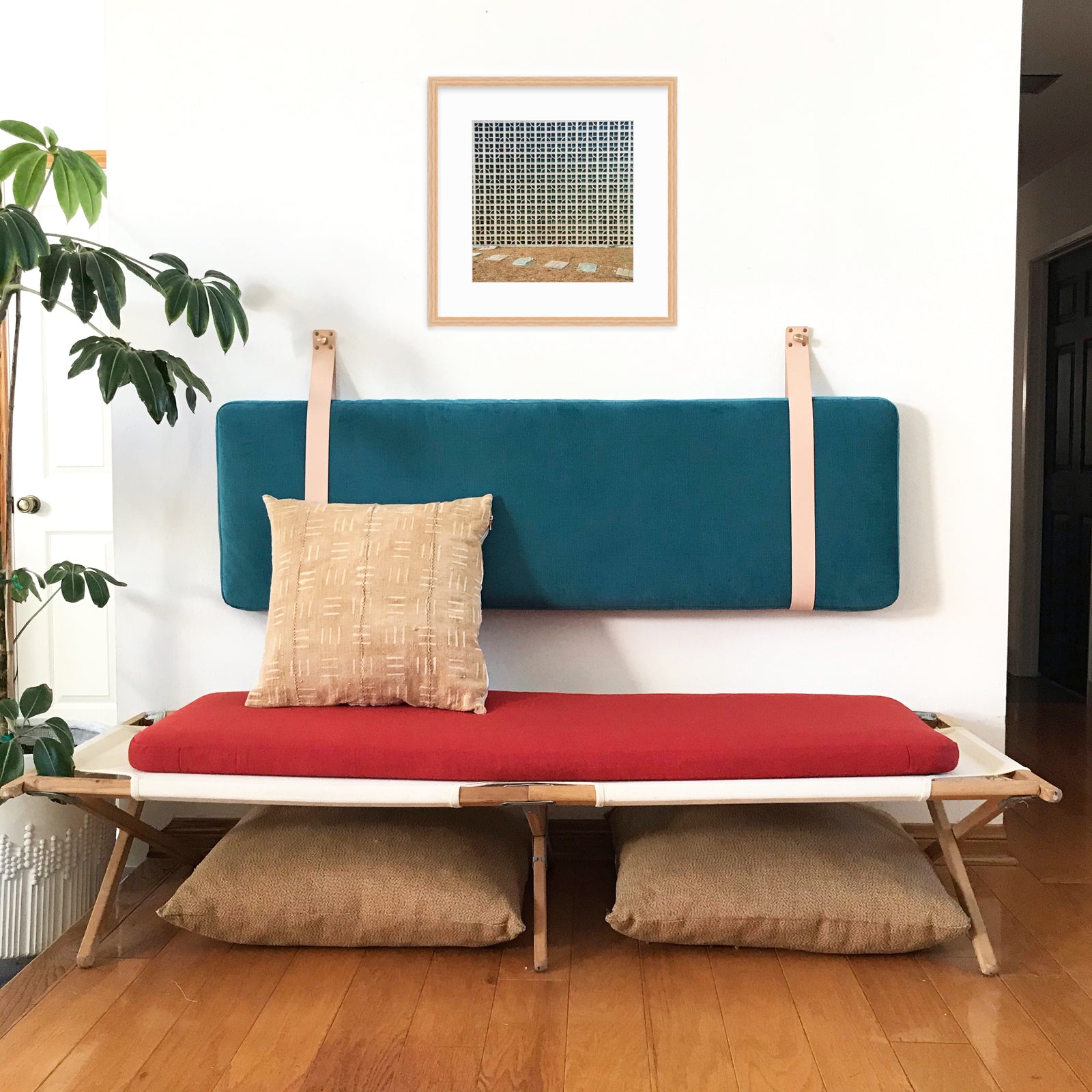 Aqua Crosshatch Velvet Swatch