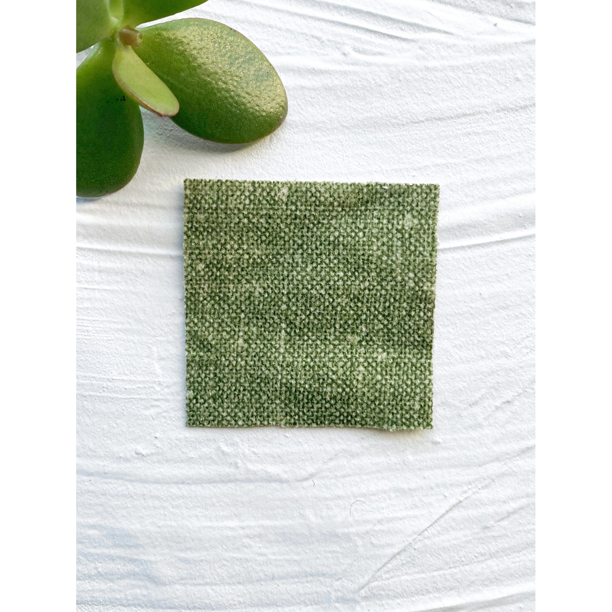 Moss Green Smooth Tweed Swatch