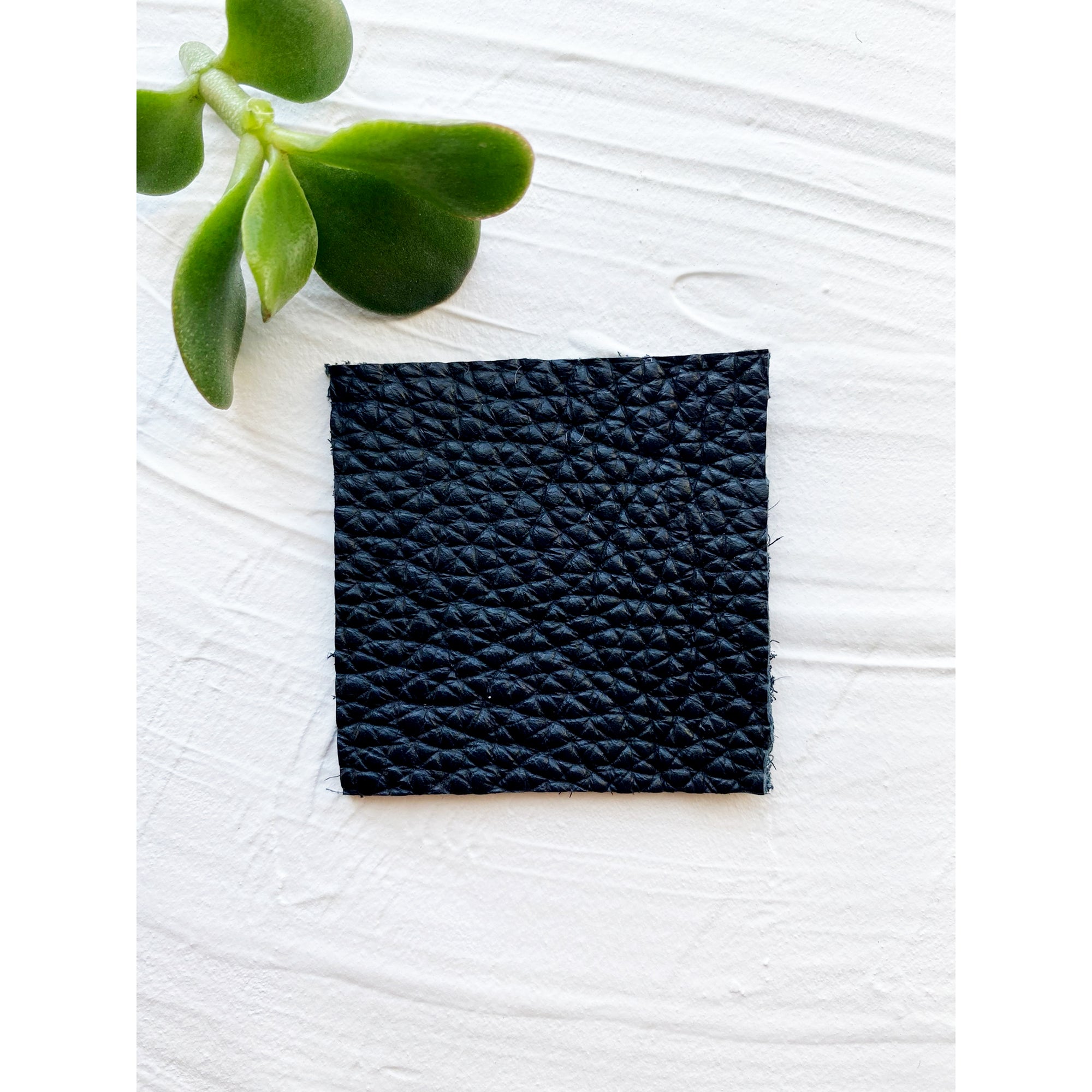 Black Pebbled Leather Swatch