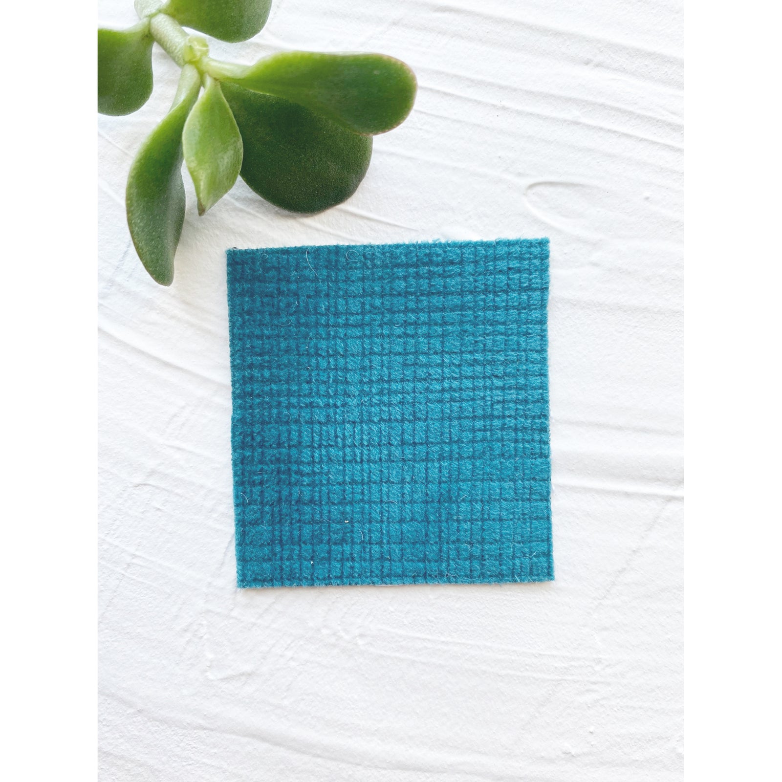 Aqua Crosshatch Velvet Swatch