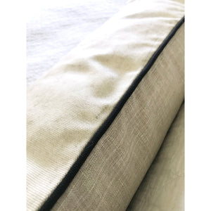Cotton Canvas Body Pillow Lumbar Pillow Cover - "Scheveningen Harbour"